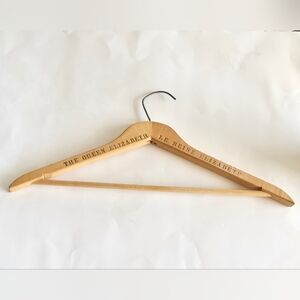 The Queen Elizabeth Wood Coat Hanger Souvenir Boat Long Beach Vintage